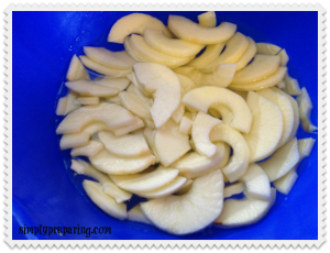 apples in water and ball fruit fresh bath