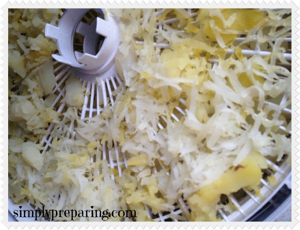 dehydrating hash brown potatoes