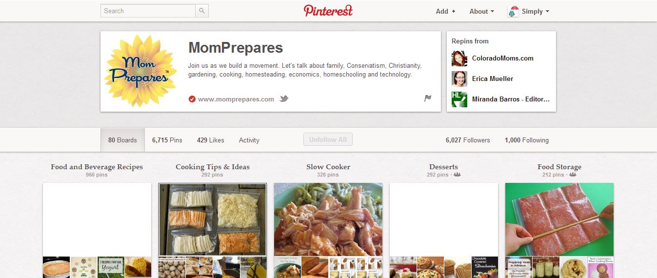 Top 5 Pinners to Follow  For Prepping-Mom Prepares