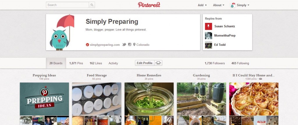 Top 5 Pinners to follow for prepping on Pinterest-Simply Preparing