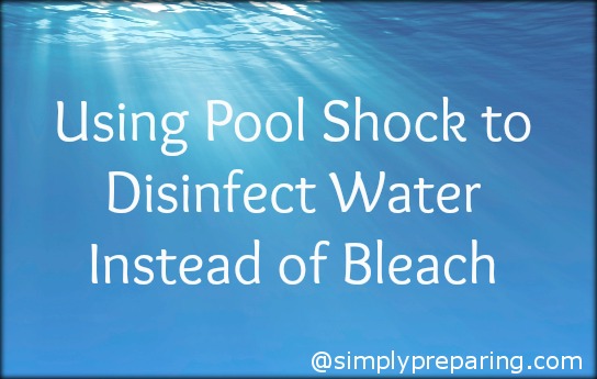 disinfect water with pool shock