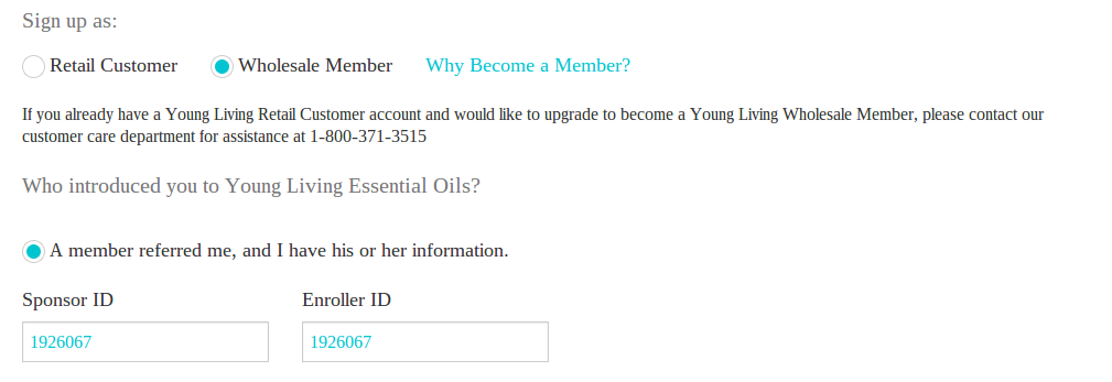 How to sign up for Young Living