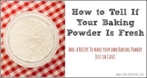 how to tell if your baking powder is fresh