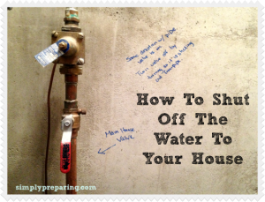 How To Turn Off Water To Your House
