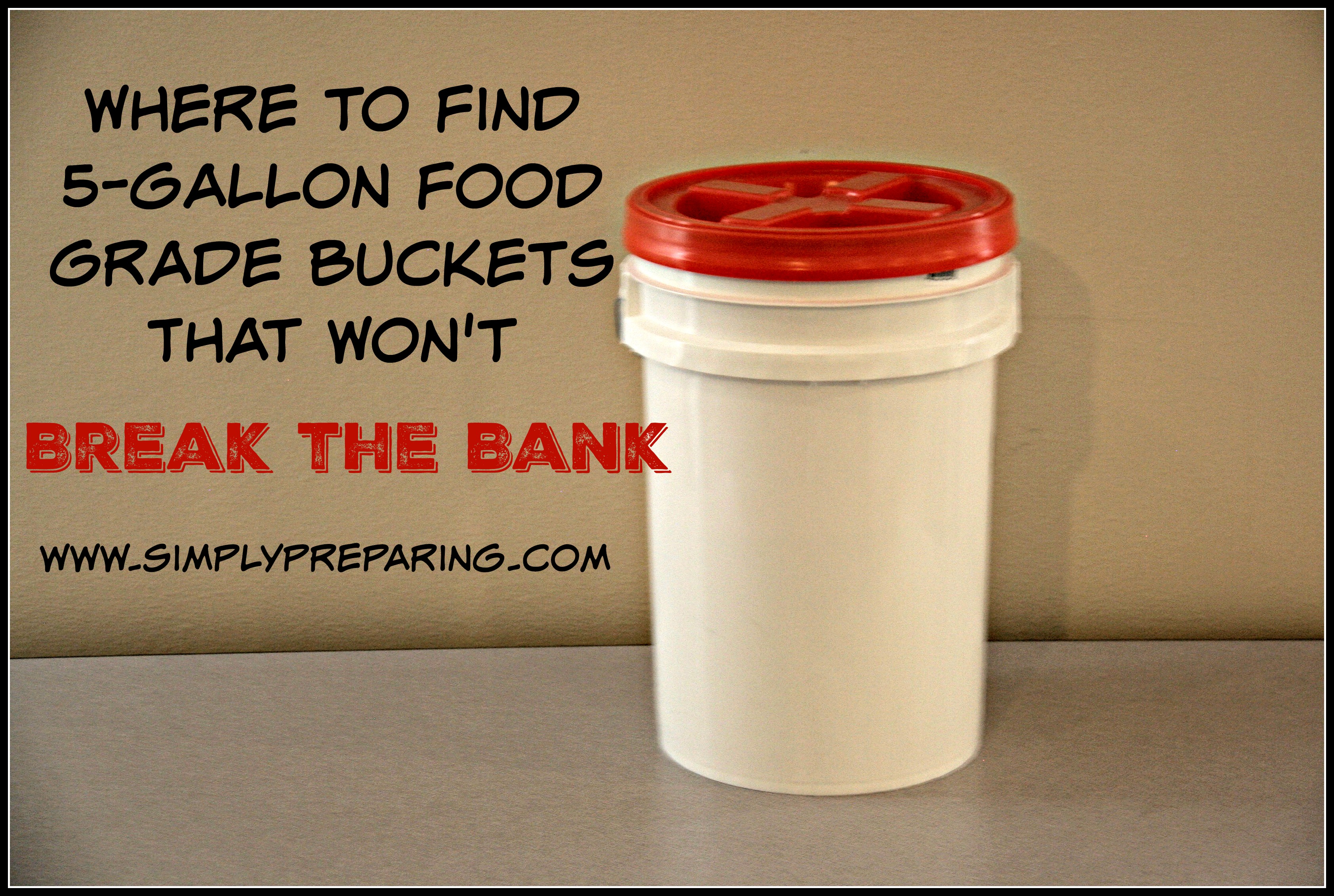 5 gallon food bucket