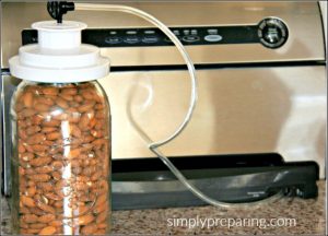 The wide mouth vacuum accessory from Food Saver makes it so easy to vaccum seal items in wide mouth mason jars!