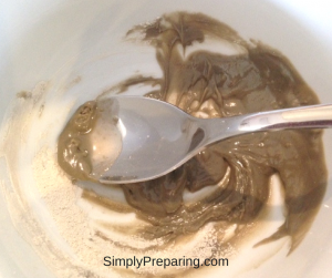 Bentonite clay and cocoa butter slurry