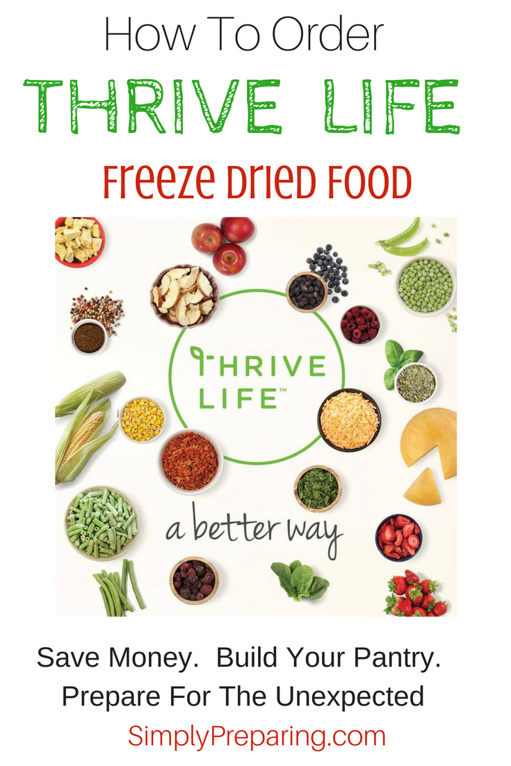 How To Order Thrive Freeze Dried Food