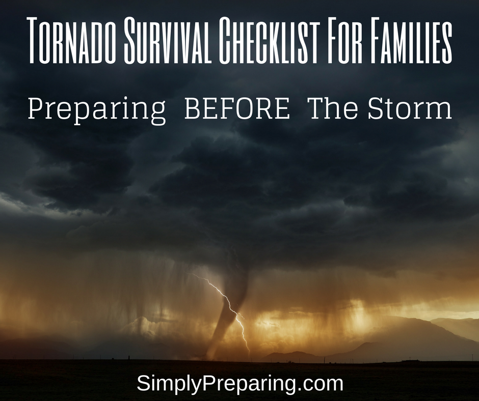 Tornado Survival Checklist For Families