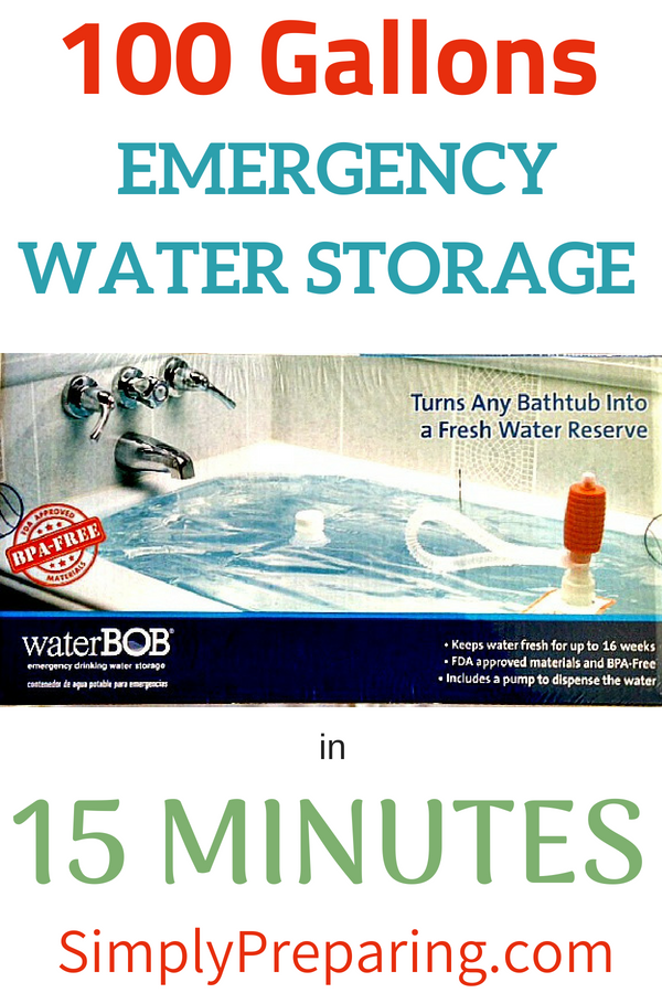 100 Gallons Of Emergency Water Storage In 15 Minutes